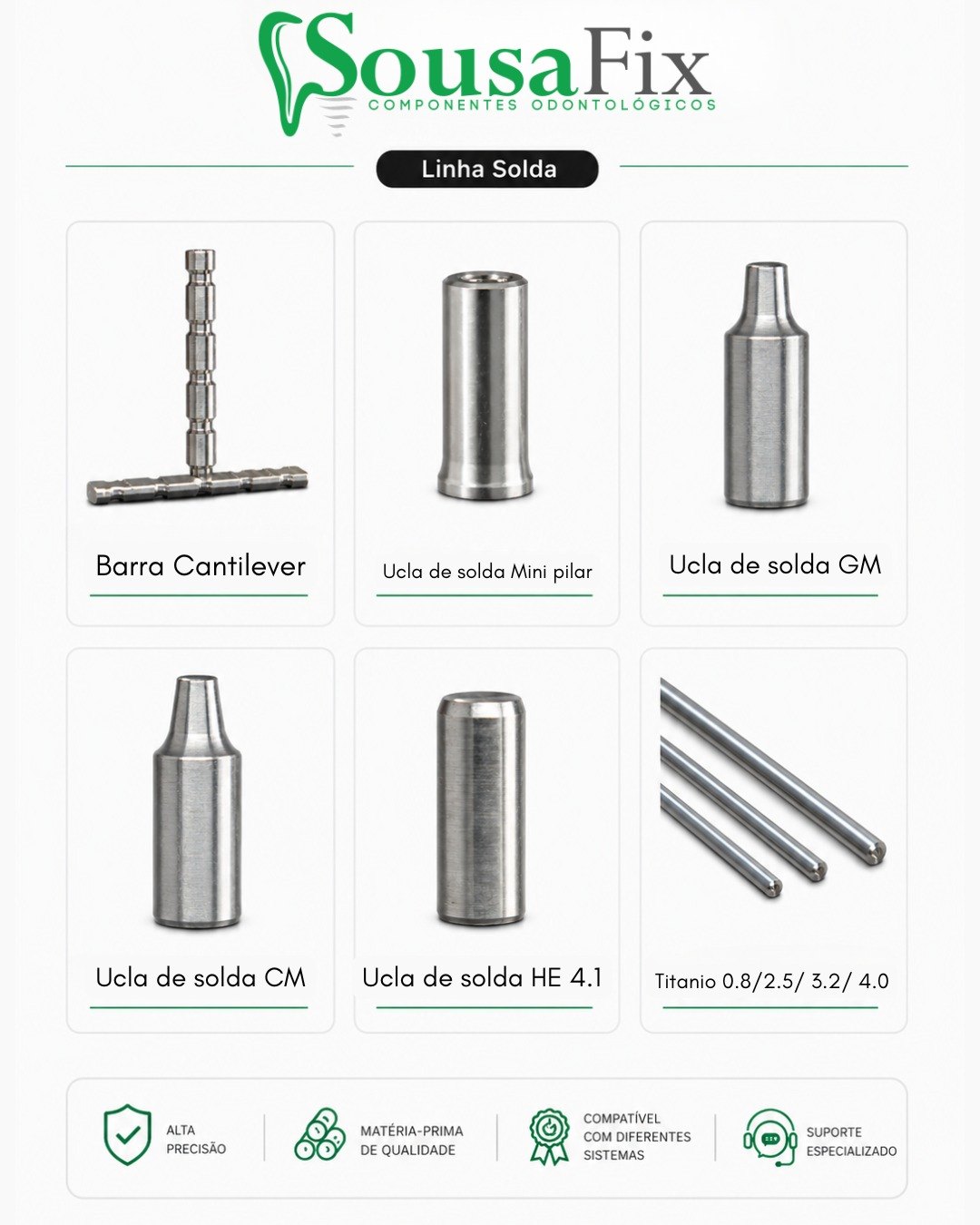 Página do catálogo Sousa Fix — Linha de solda